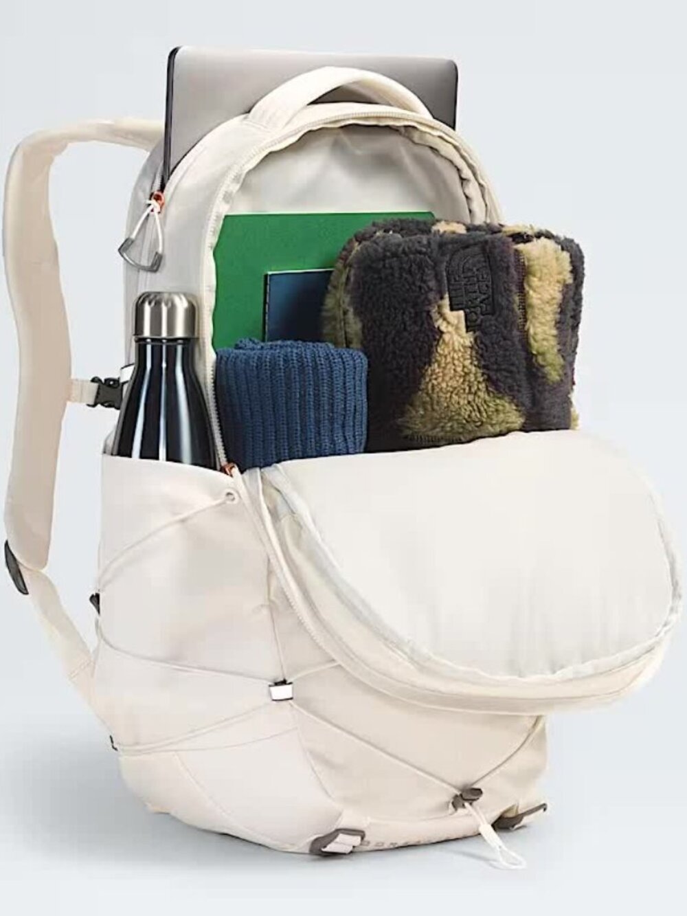 The North Face Borealis Luxe Laptop Backpack 27L Gardenia White Travel Bag New - Picture 4 of 8